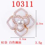 DIY love rose alloy handmake charm 10pcs Alloy dripping oil mountain Camellia lattice crystal buckle jewelry accessories 3