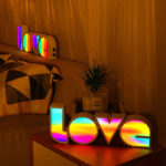 Colorful Creative Lamp Wedding Party Bedroom Decoration Night Lamp Gift Battery Operated USB Power Rainbow LOVE LED Night Light 4