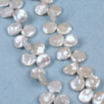 13-15mm Good Quality Nice Surface Keshi Pearl Natural White Color Top Drilled Petal Beads Pretty Accessories 4