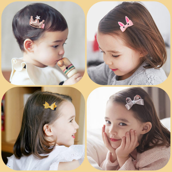 18 Pcs/set Hair Clip Set Cute Hair Accessories Girl Headwear Bow Flower Animal Hairpins Hair Band Cartoon Elastic Headdress 2