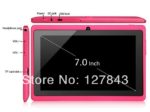 DHL free shipping 5pcs/lot Q88 allwinner A23 Quadl Core 1.5GHz Android 4.4512MB 4GB Dual camera 2800mah Tablet pc 9 Colors 5