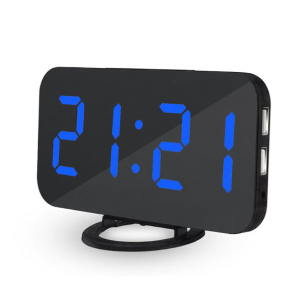 Creative LED Digital Alarm Table Clock Brightness Adjustable For Home Office Hotel Light Sensor USB Modern Digital Clock 1