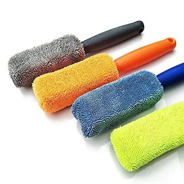 1Pc Microfiber Wheel Tire Rim Detailing Brush Car Wash Wheel Cleaning for Car with Plastic Handle Auto Washing Cleaner Tools 1