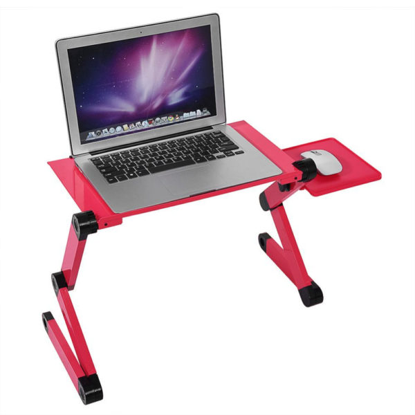 Portable Mobile Laptop Standing Desk for Bed Sofa Laptop Folding Table Notebook Desk with Mouse Pad for Bureau Meuble Office 2