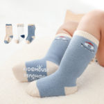 3Pairs/Set Cotton Newborn Baby Girl Boys Socks Autumn Winter Infant Toddler Soft Cartoon Non-slip Floor Sock For Girls 1