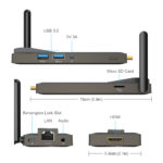 MeLE Celeron J4125 Quad Core 8GB 128GB Fanless Mini PC Windows 10 Pro PC Stick Mini Computer HDMI 4K 2.4/5GHz WiFi Gigabit LAN 3